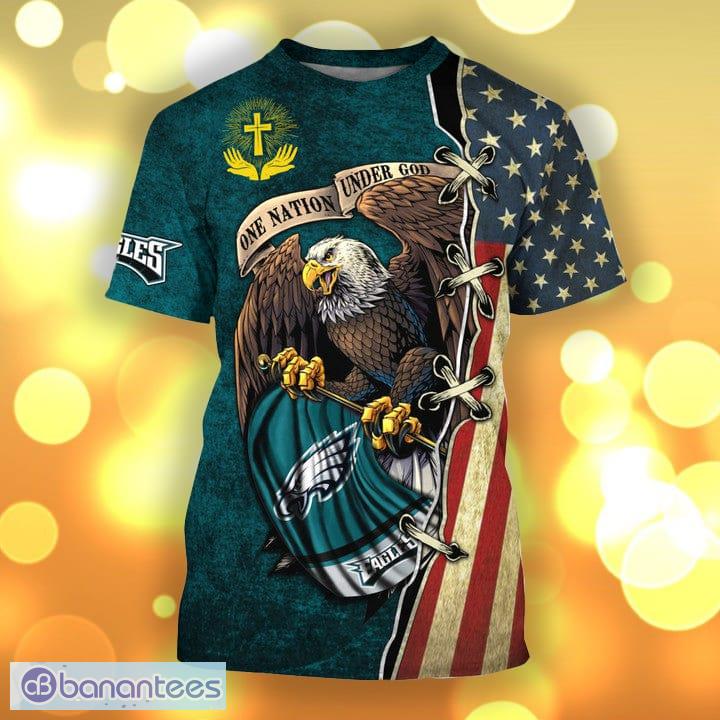 One Nation Under God Philadelphia Eagles Tee Design 3D T Shirts