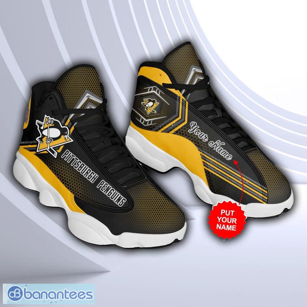 Pittsburgh Penguins Air Jordan 13 Custom Name Personalized Shoes