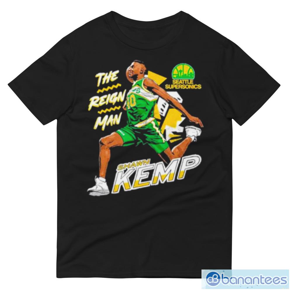 Shawn Kemp Seattle Supersonic Jersey Tshirt Sports Legendary Custom Shirt