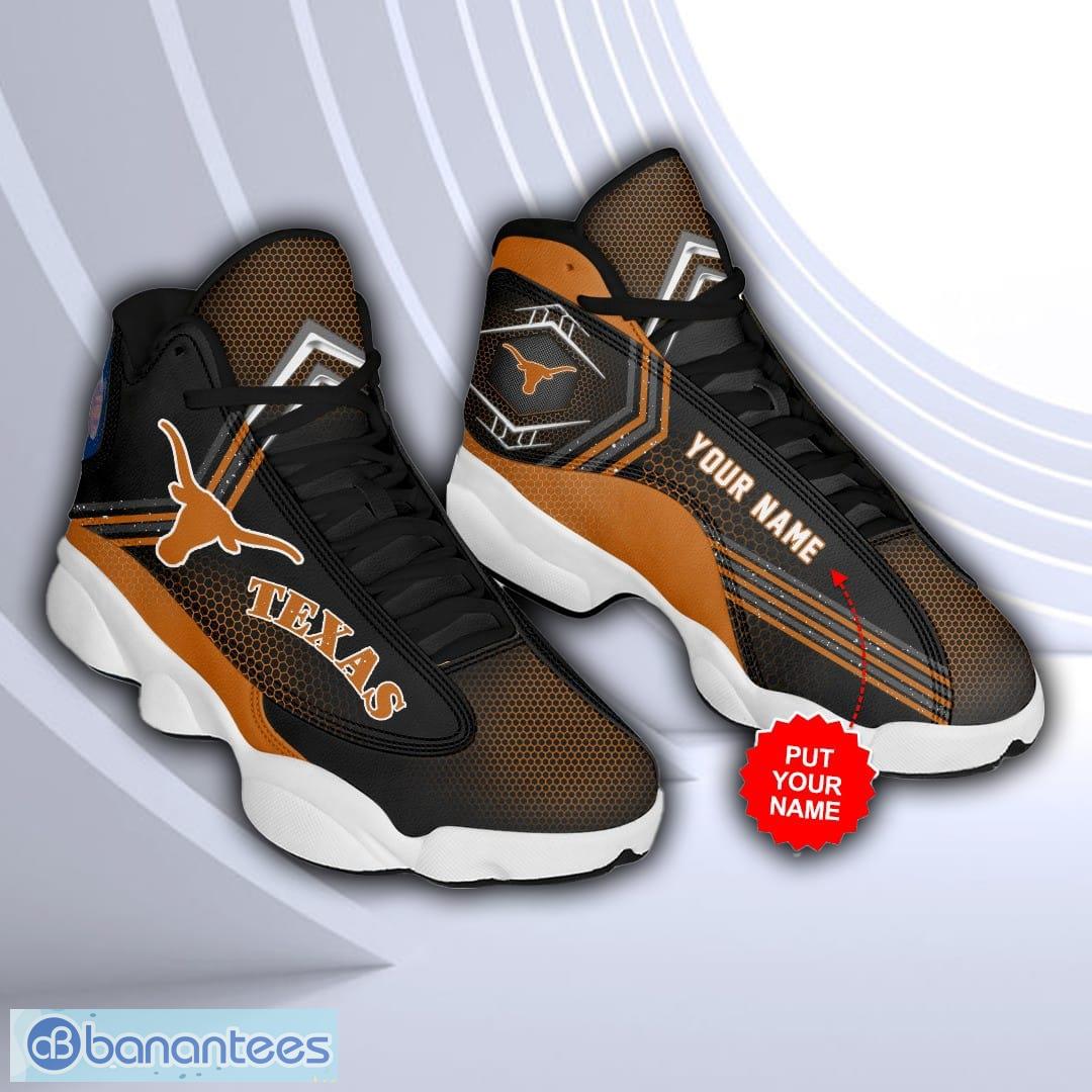 Texas Longhorns Air Jordan 13 Custom Name Personalized Shoes fusion - Texas Longhorns Air Jordan 13 Custom Name Personalized Shoes_2