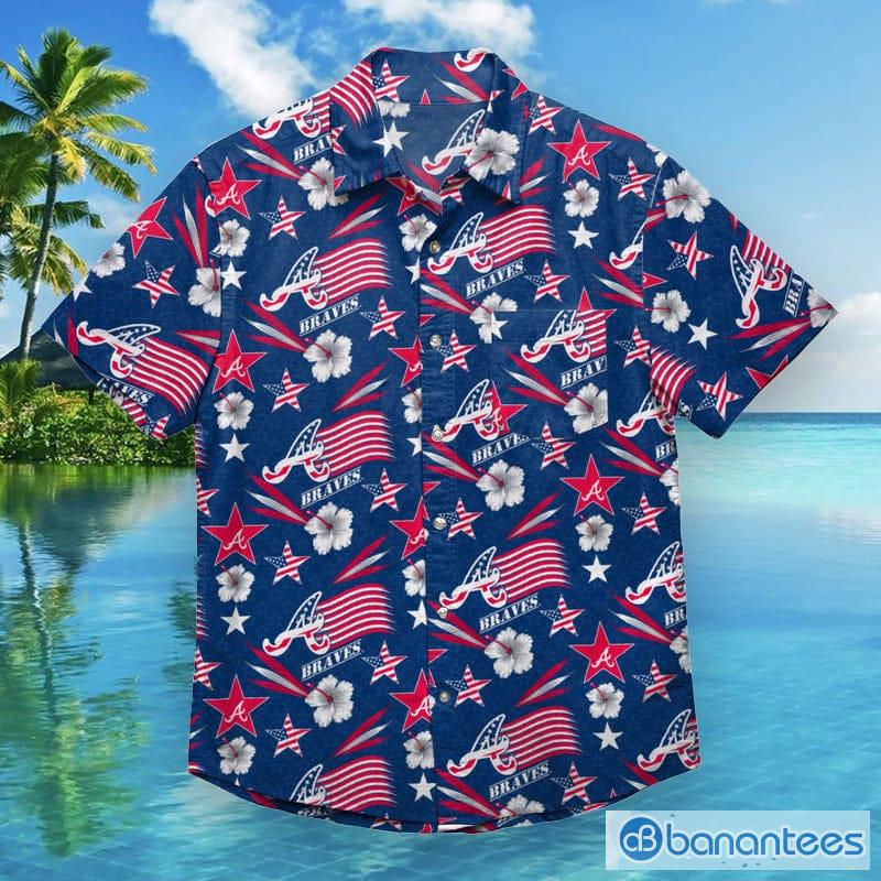 Atlanta Braves MLB Americana Floral Hawaiian Shirt Best Gift For