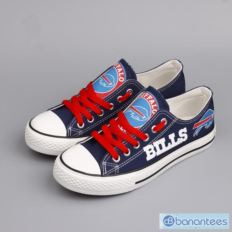 Buffalo Bills Low Top Canvas shoes blue design Men And Women For Fans -  Banantees