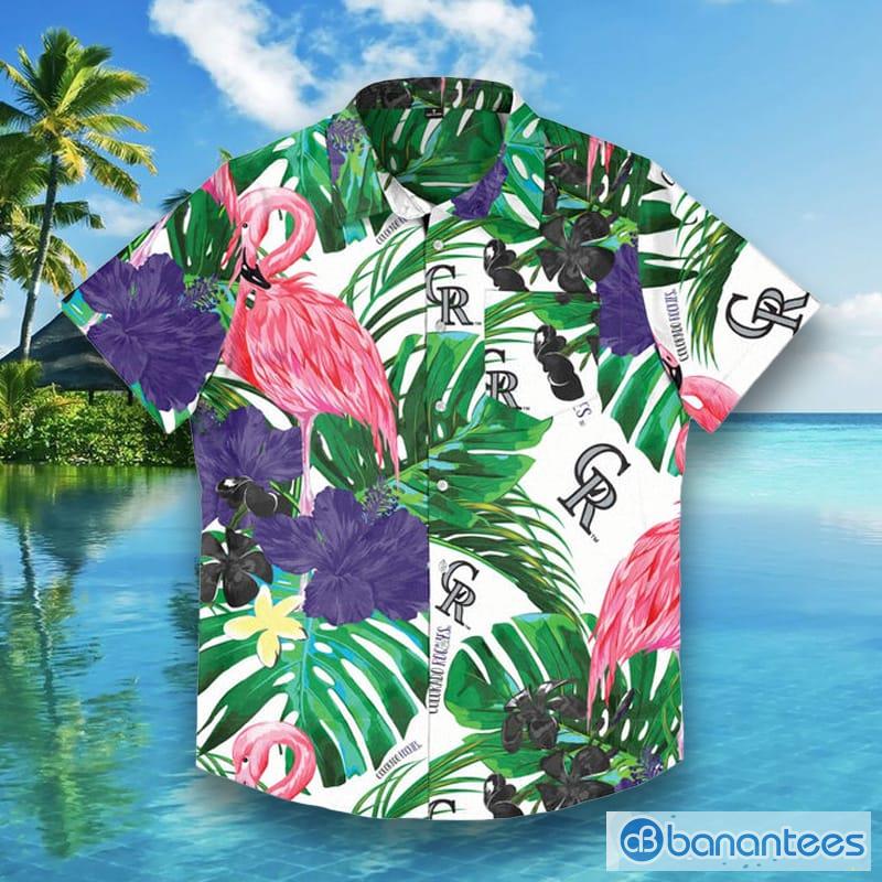 MLB Colorado Rockies Hibiscus Flower 3D Hawaiian Shirt For Fans Gift -  Banantees