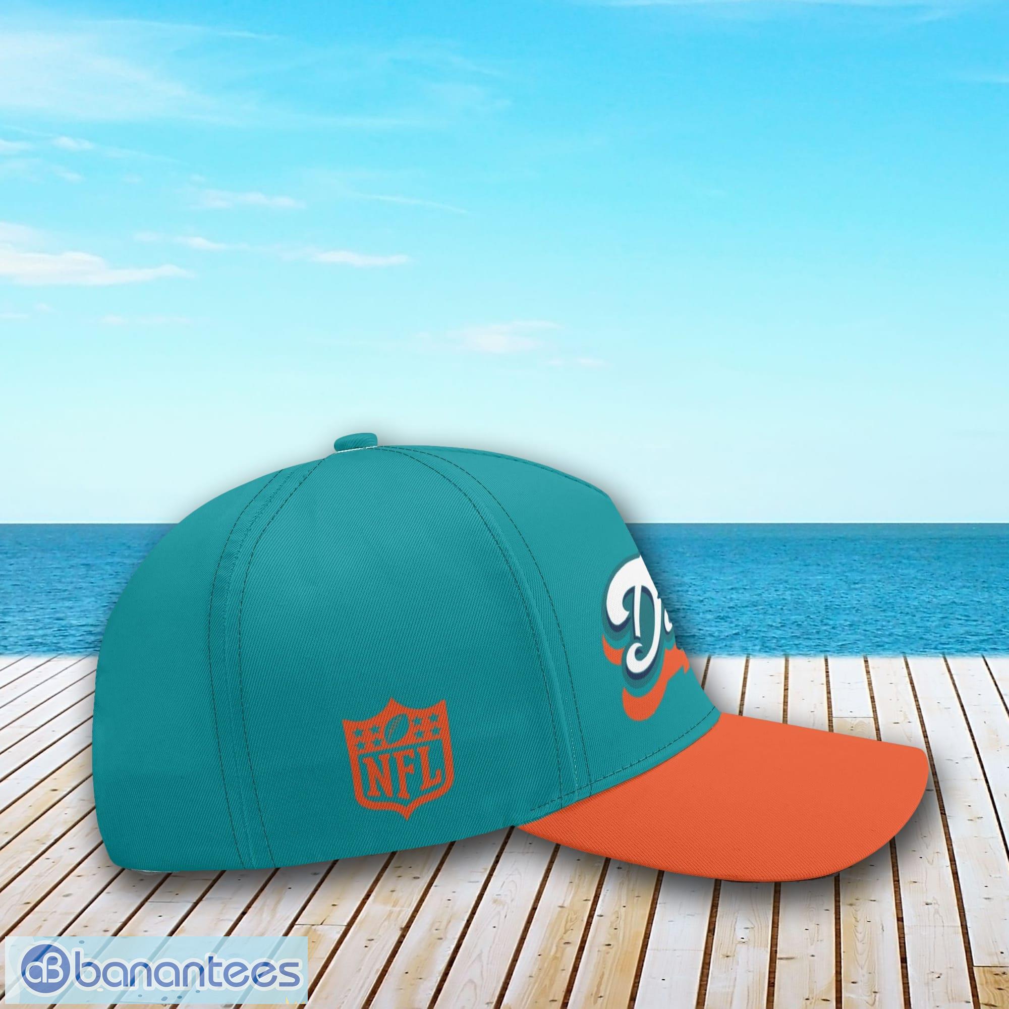 Miami Dolphins Adult plush NFL big logo Solid Color holiday Santa hat Orange