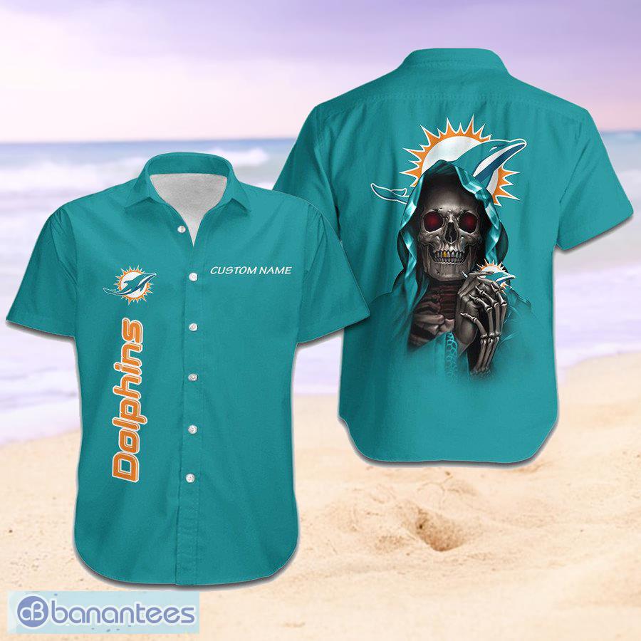 Miami Dolphins Custom Name Button-down Shirt Beach Shorts Mens