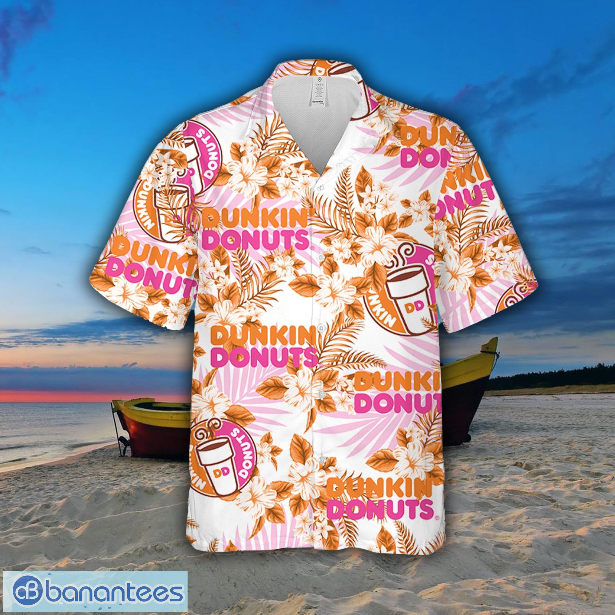 Dunkin Donuts Hibiscus Flower Pattern Hawaiian Shirt And Short For Men And  Women - Limotees