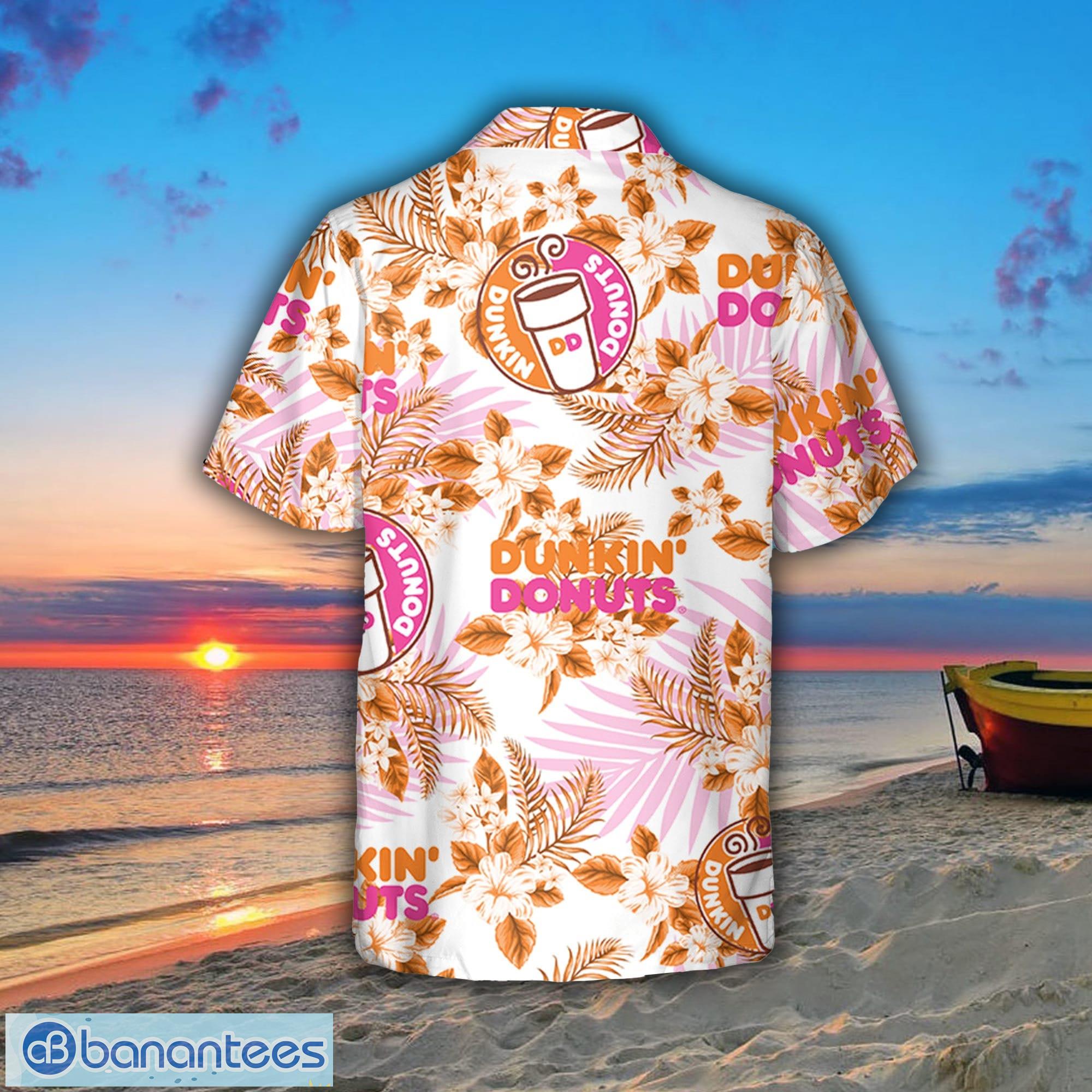 Dunkin Donuts Hibiscus Flower Pattern Hawaiian Shirt And Short For Men And  Women - Limotees