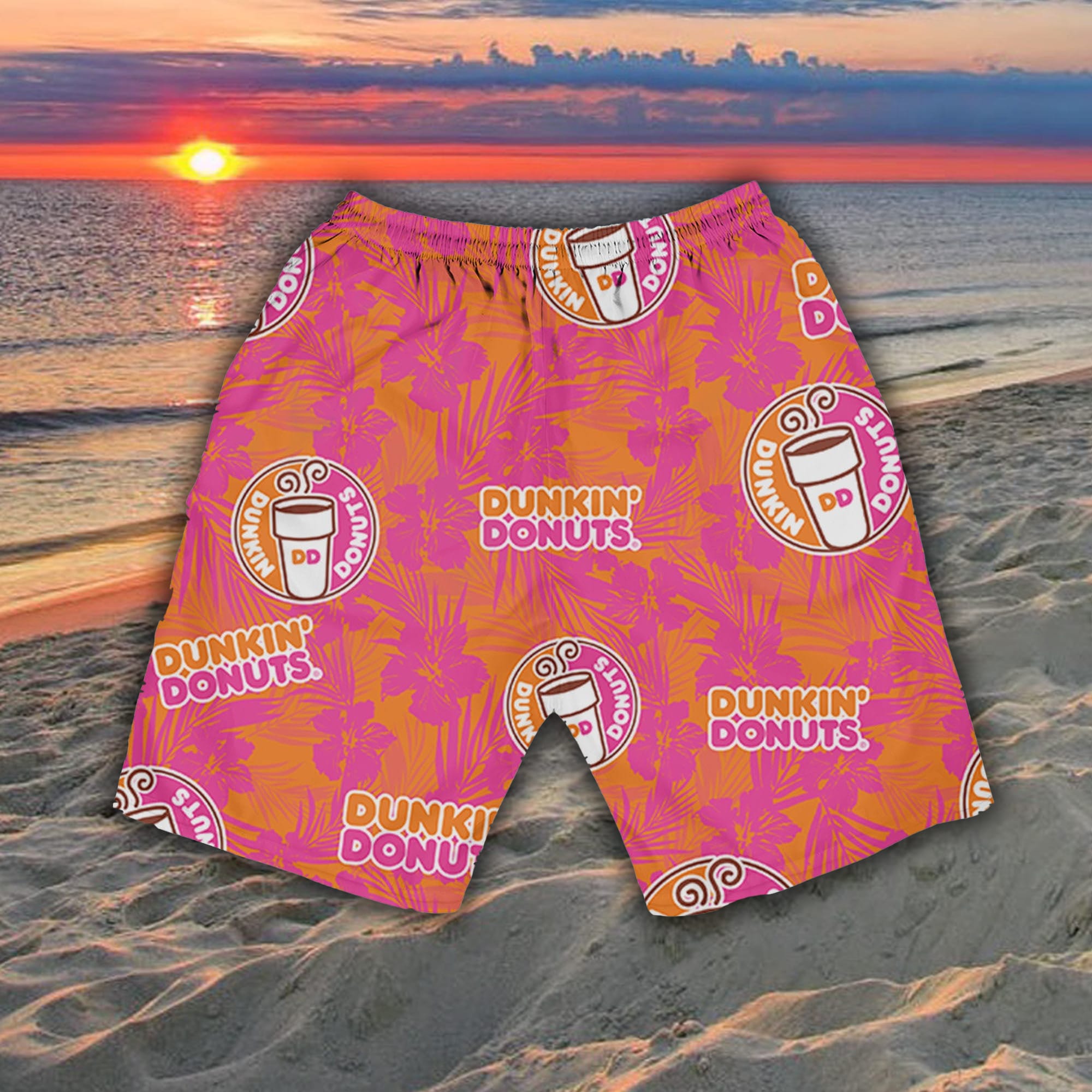 Dunkin Donuts Food 3D Hawaiian Shirt And Short Summer For Men And Women  Gift - Freedomdesign