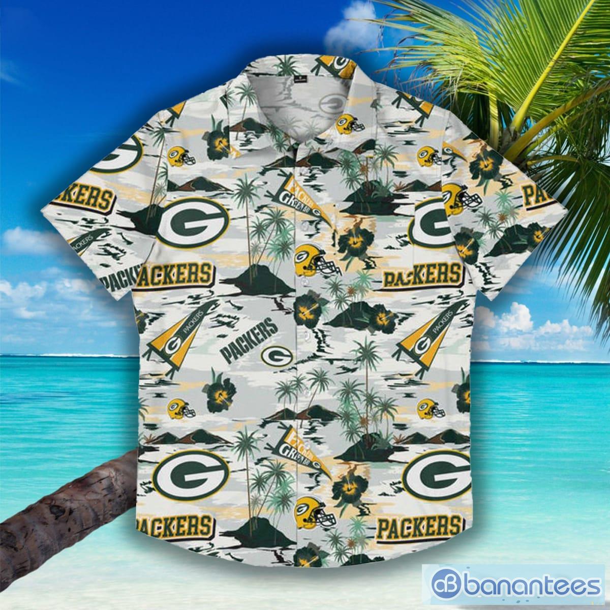 Green Bay Packers NFL Button Up Shirt Mens Thematic Stadium Hawaiian Shirt  - Banantees
