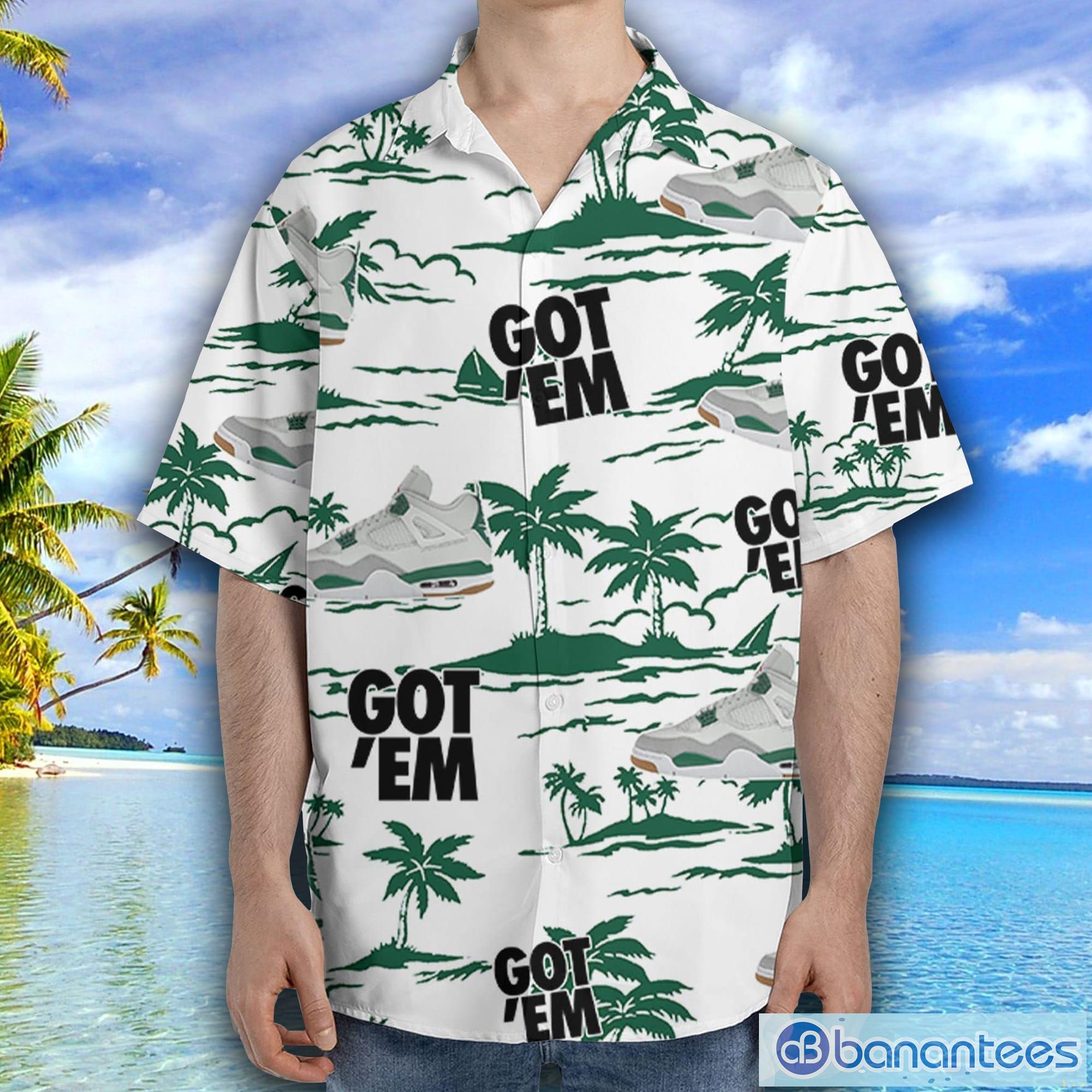 Hawaiian Floral Pattern SB Pine Green Hawaiian Shirt For Men And