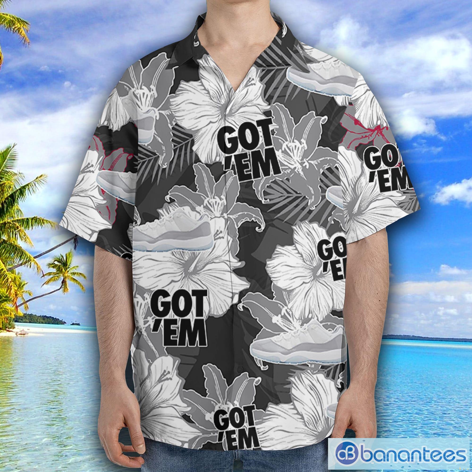 Santa Funny Tropical Flower Pattern All Over Print Hawaiian Shirt For Men  And Women - Banantees