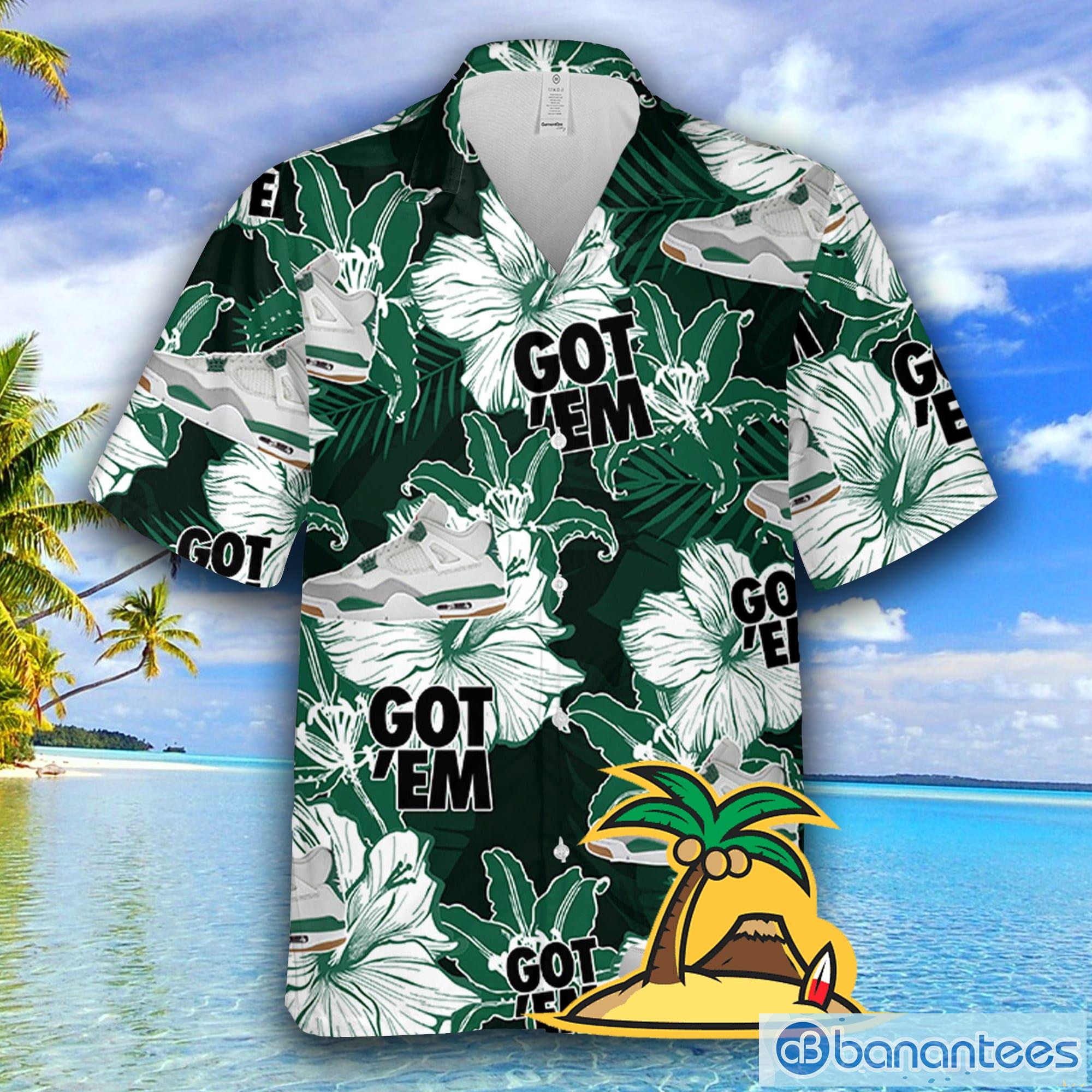 Hawaiian Floral Pattern SB Pine Green Hawaiian Shirt For Men And Women -  Banantees