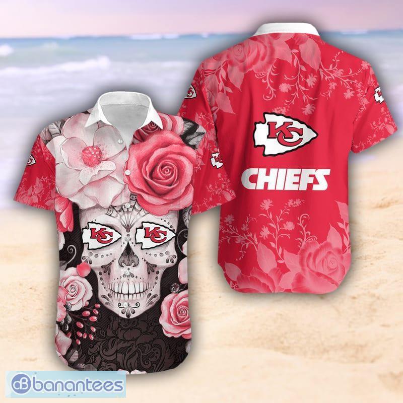 Kansas City Chiefs Skull Nfl Hawaiian Shirt Men And Women For Fans -  Banantees