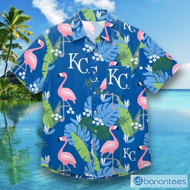 Kansas City Royals MLB Mens Floral Button Up Shirt