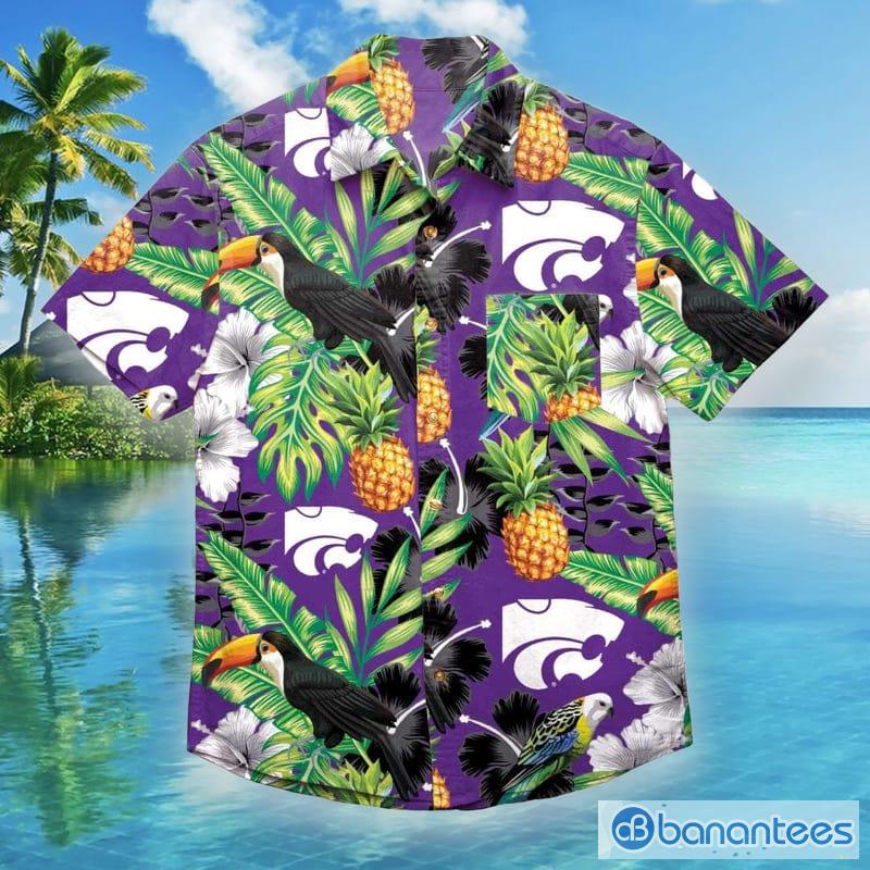Kansas State Wildcats NCAA Mens Floral Hawaiian Shirt - Kansas State Wildcats NCAA Mens Floral Button Up Shirt_1 Kansas State Wildcats NCAA Mens Floral Hawaiian Shirt - Kansas State Wildcats NCAA Mens Floral Button Up Shirt_1