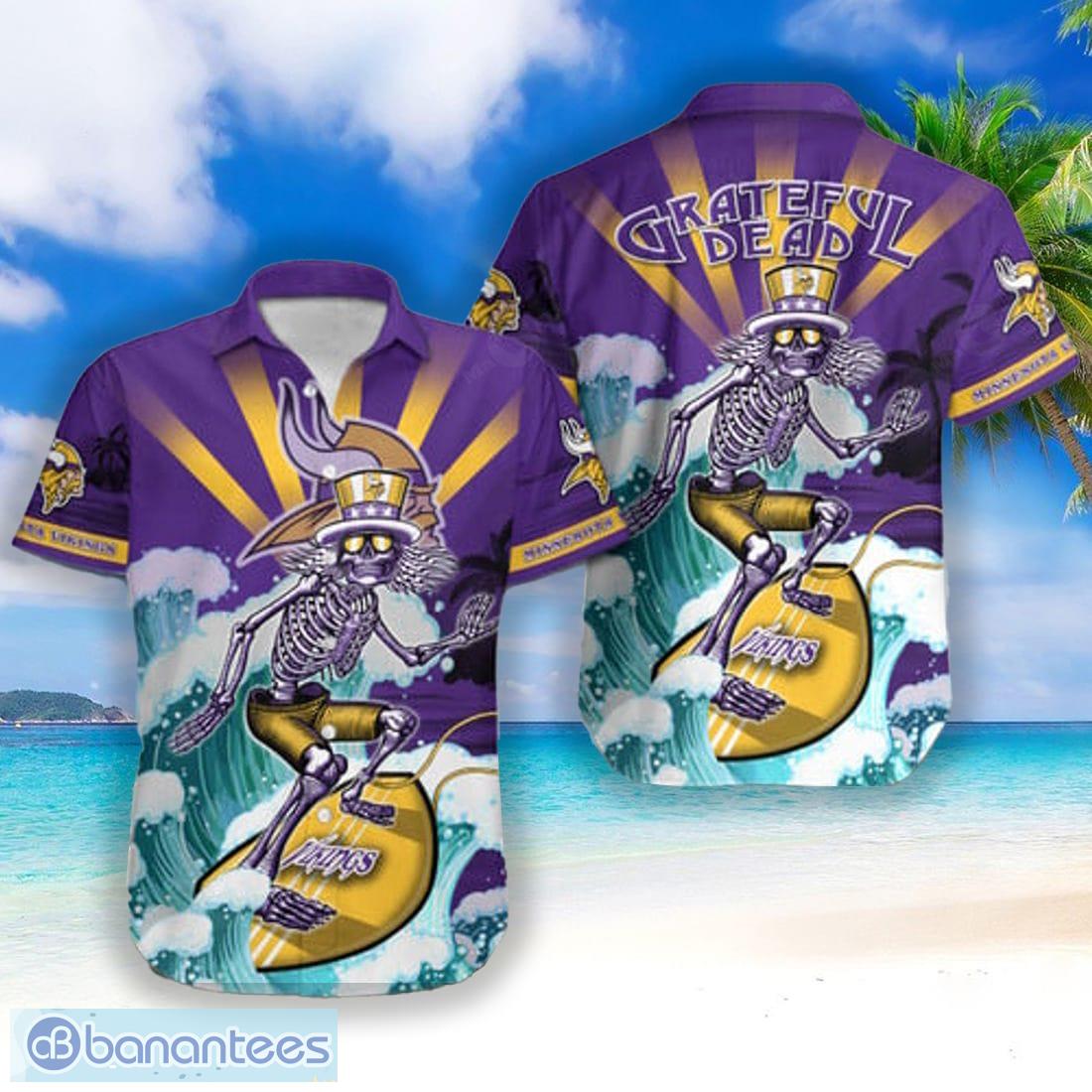 Minnesota Vikings Hawaiian Shirt,Aloha Shirt,NFL,Skull Hawaiian Shirt -  Ingenious Gifts Your Whole Family