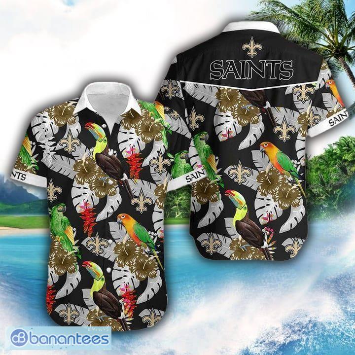 New orleans saints nfl floral 3D Hawaiian Shirt Print Gift For Men