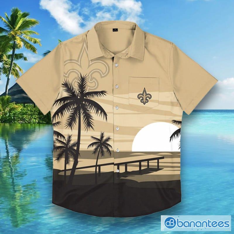 New Orleans Saints NFL Mens Tropical Sunset Hawaiian Shirt - Banantees