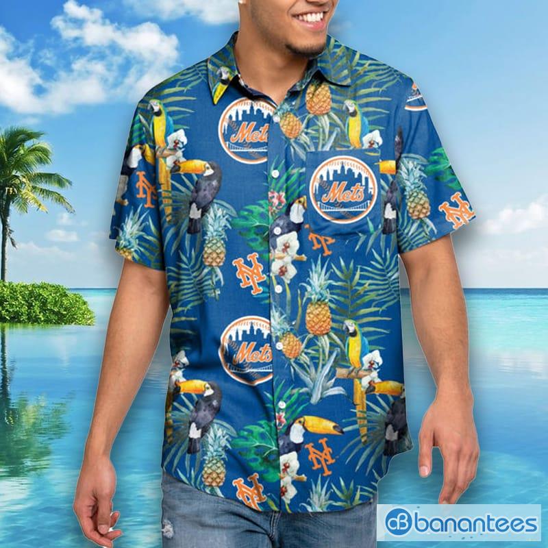 New York Mets Retro Summer Pattern Hawaiian Shirt - Banantees
