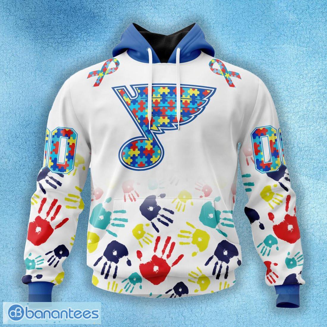 St. Louis Blues NHL Special Autism Awareness Hands Hoodie T Shirt