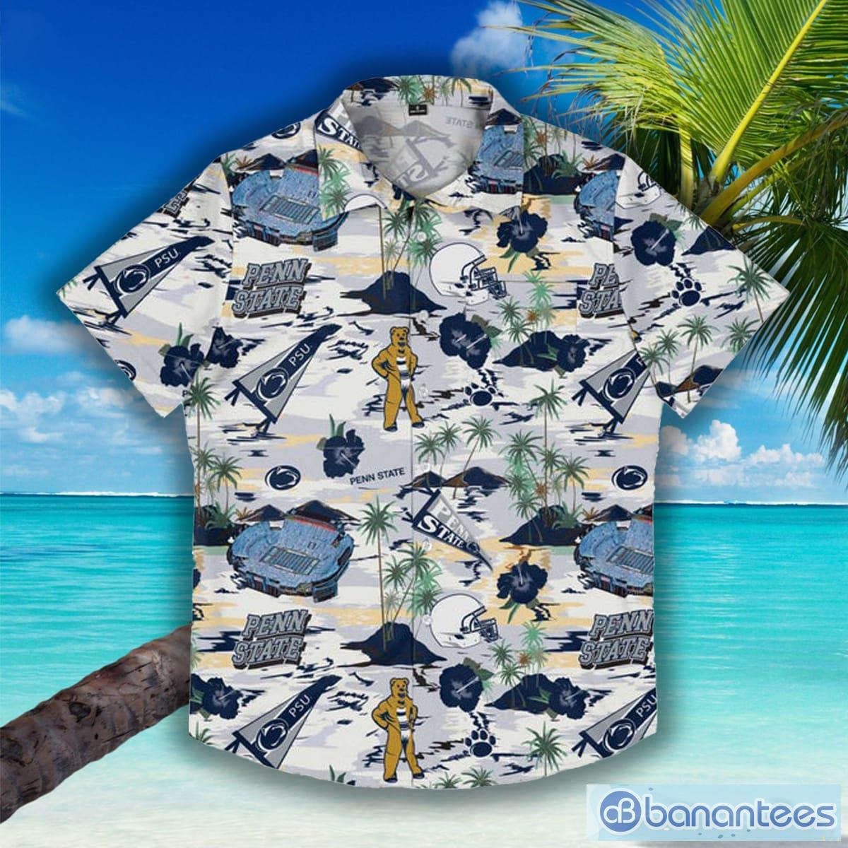 NCAA Penn State Nittany Lions Flower Cheap Hawaiian Shirt 3D Shirt, Gifts  For Penn State Nittany Lions Fans - T-shirts Low Price