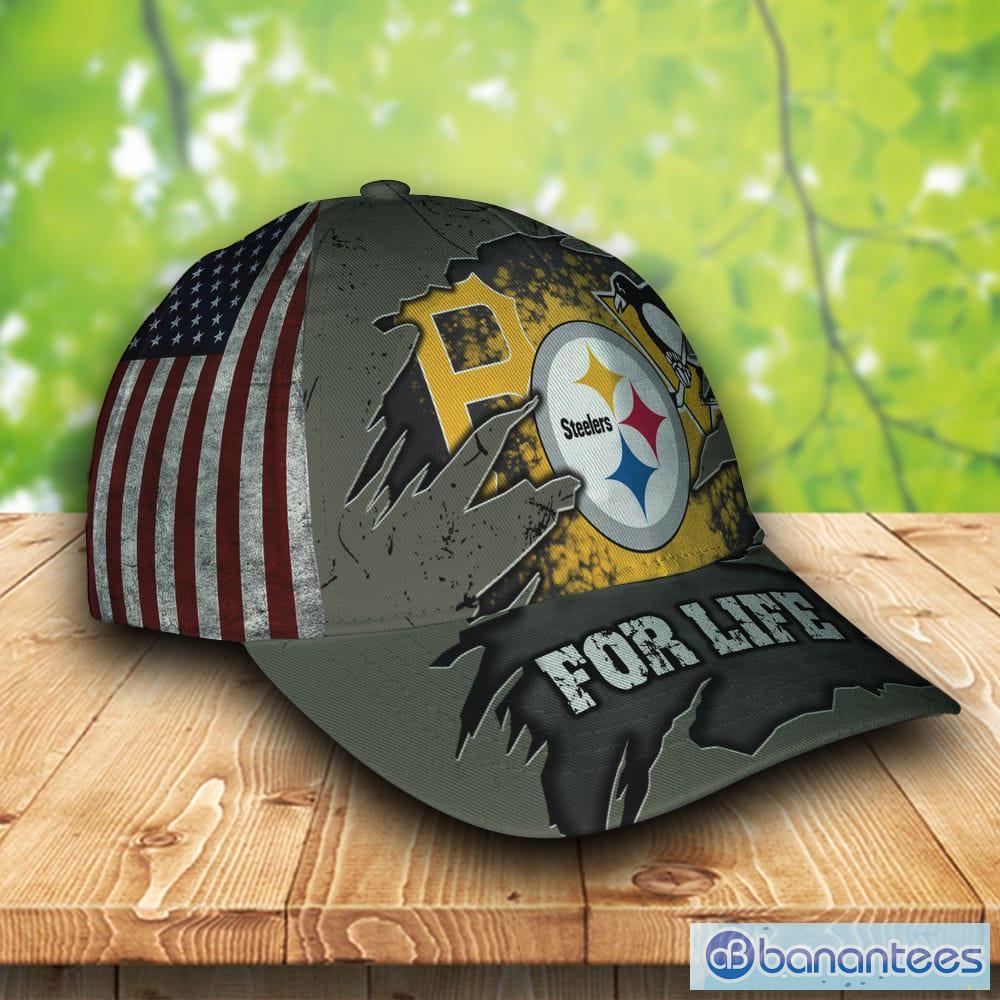 Pittsburgh Steelers Pittsburgh Penguins Pittsburgh Pirates Hat For Life Caps  - Banantees