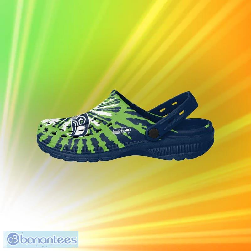 Seattle Seahawks NFL For Men And Women Tie-Dye Clog With Strap Shoes -  Banantees