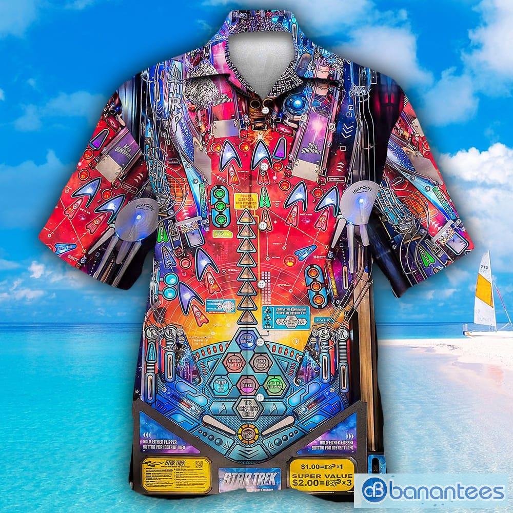 New Star Trek Hawaiian Shirt Space Ships Mens Star Trek Hawaiian