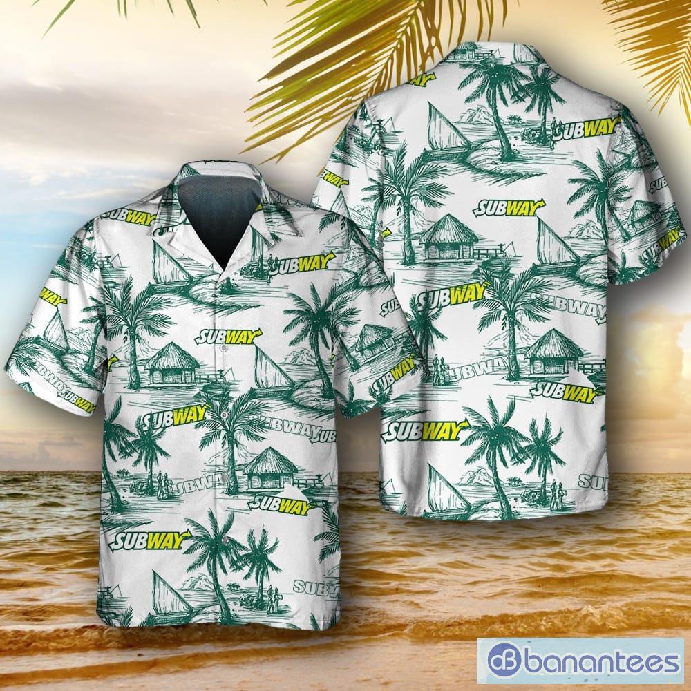Subway Food Shirt, Tropical Flower Aloha Hawaiian Shirts And Short