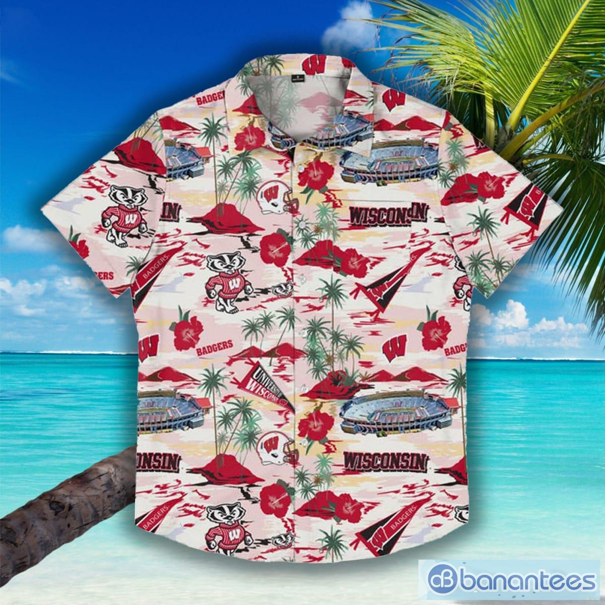 Wisconsin Badgers Green Bay Packers Hawaiian Shirt For Fans