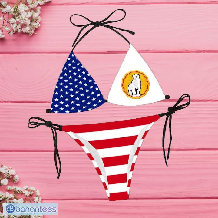 American Flag Bundaberg String Bikini Set Summer Gift For Womens
