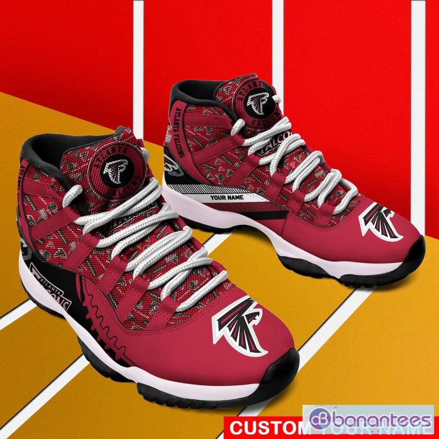 Atlanta Falcons NFL 7 Custom Name Air Jordan 11 Sneakers For Men