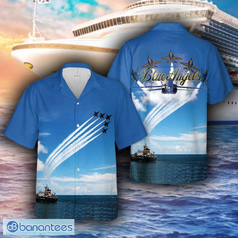 Custom Name US Navy Blue Angels Hawaiian Shirt For Men And Women