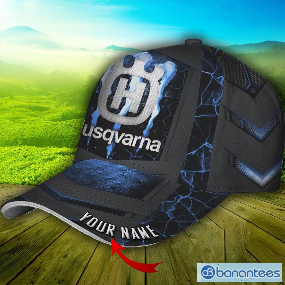 Blue Logo Husqvarna Monster Car Hat Cap Custom Name - Banantees