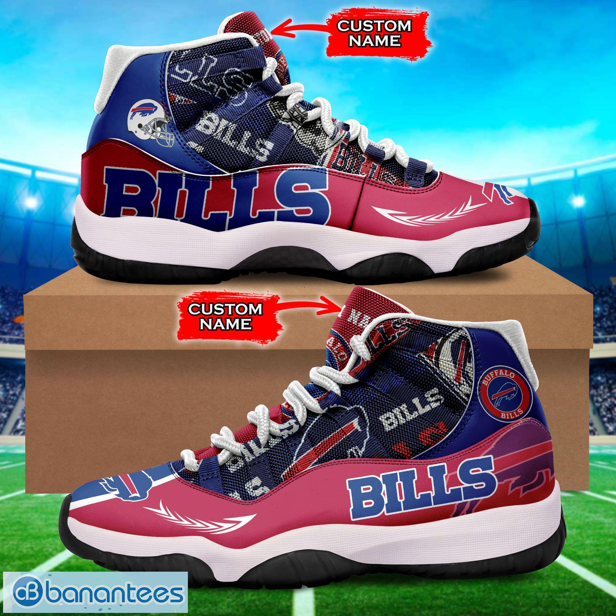 Custom Name Buffalo Bills Air Jordan 13 Sneaker Shoes - Banantees