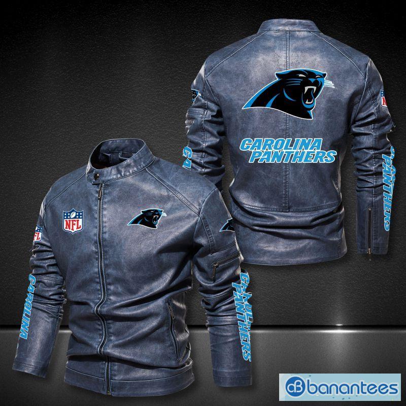 NFL Carolina Panthers Leather Jacket for motorcycle fans