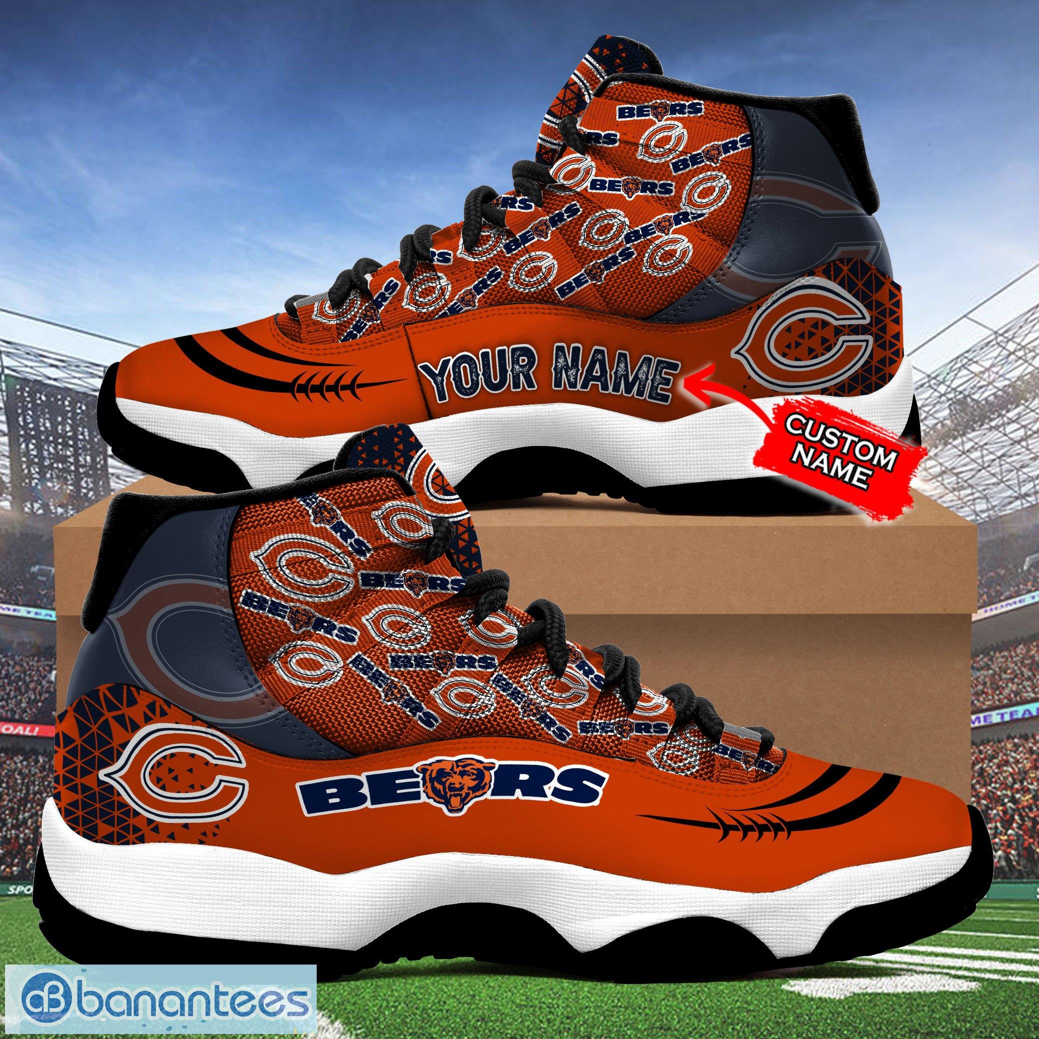 Chicago Bears 3D NFL 8 Custom Name Air Jordan 11 Sneakers For Men