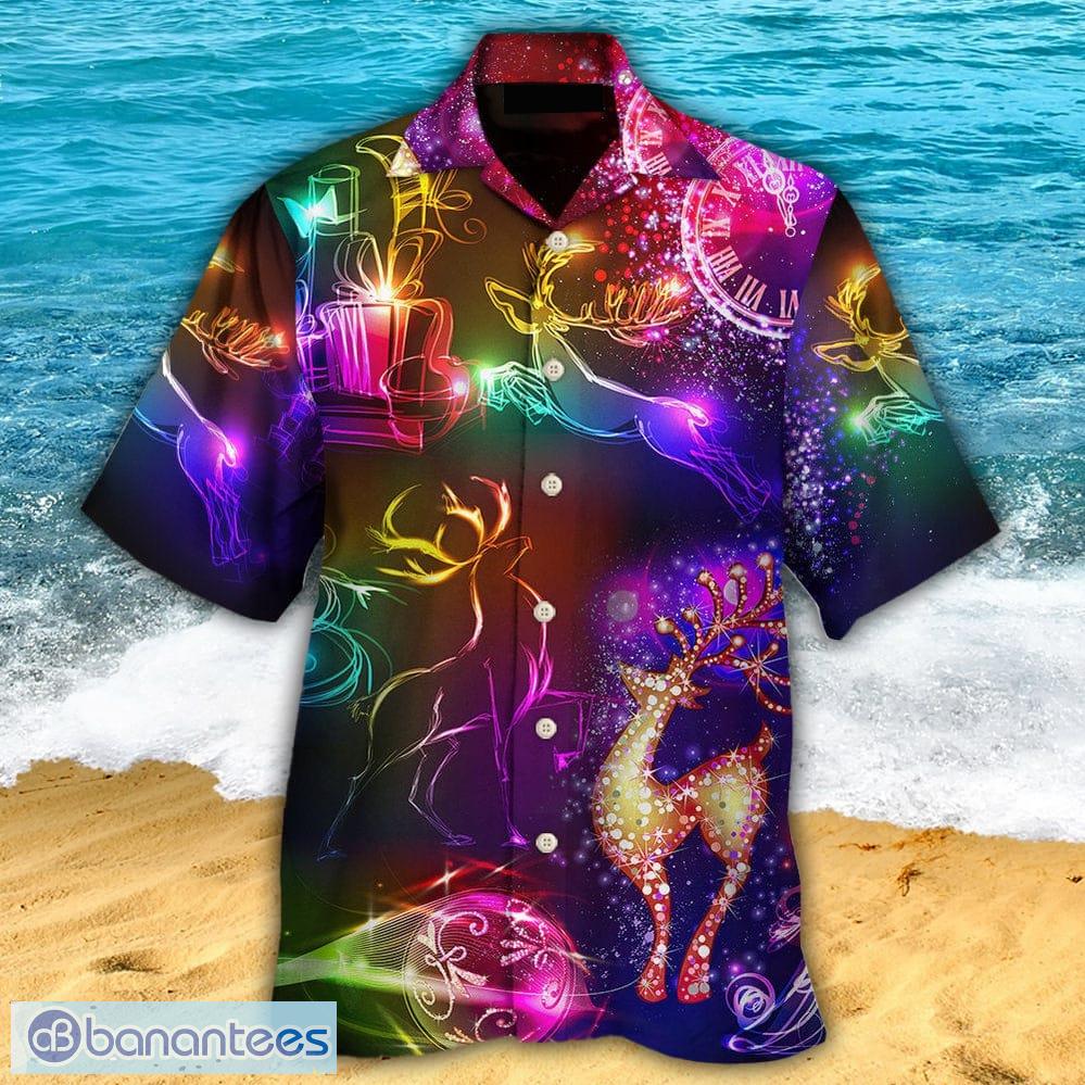 Christmas Bright Neon Lighting Hawaiian Shirt For Men And Women -  Freedomdesign