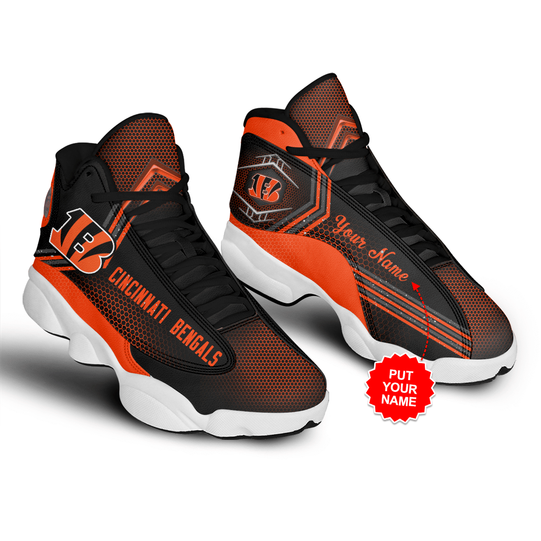 Cincinnati Bengals Air Jordan 13 Sneaker Shoes - Banantees