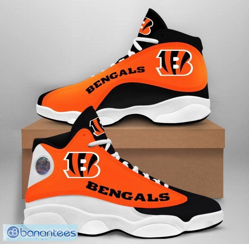 Cincinnati Bengals Air Jordan 13 Sneakers Shoes For Fans - Banantees