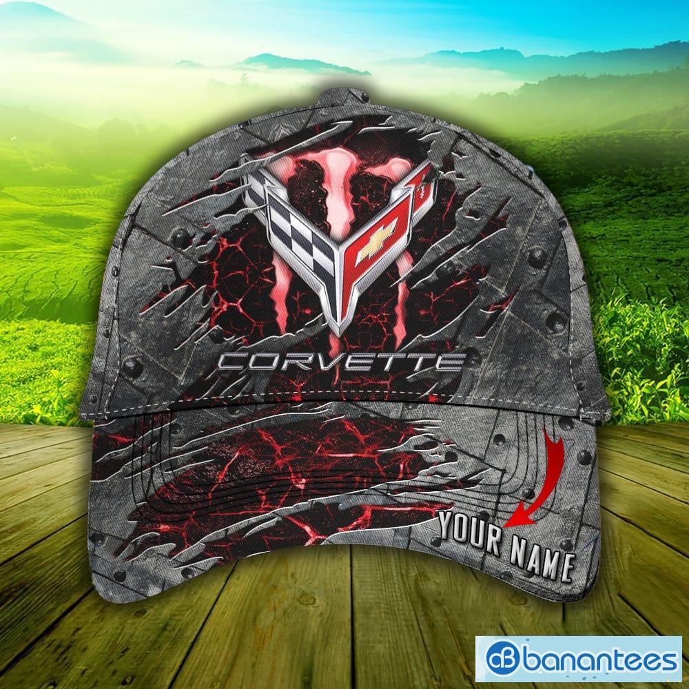 Custom Name Chevrolet Corvette Logo Colorful Monster Scratch Design Car Hat Cap - Chevrolet Corvette WINHC1752_1 Custom Name Chevrolet Corvette Logo Colorful Monster Scratch Design Car Hat Cap - Chevrolet Corvette WINHC1752_1
