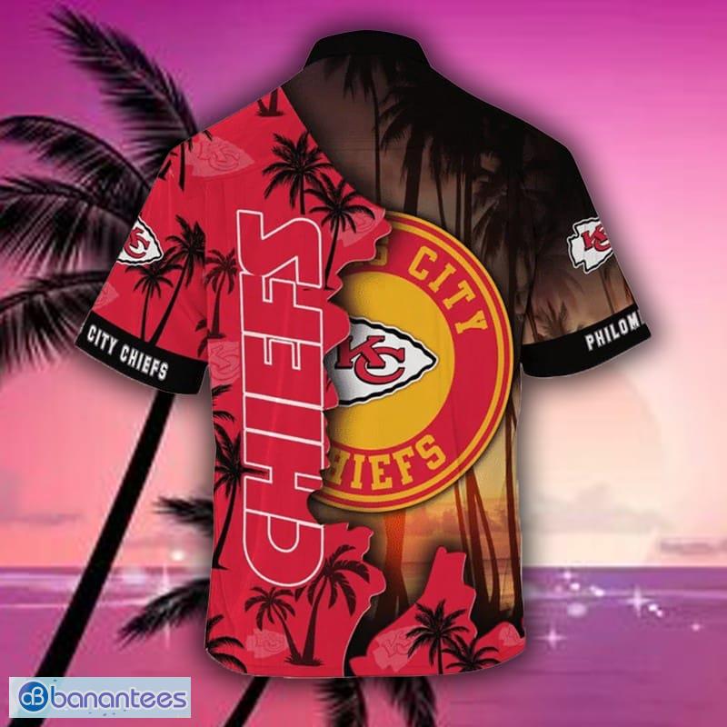 Custom Name Kansas City Chiefs Hawaiian Shirts tropical island Gift For Men  And Women - Banantees