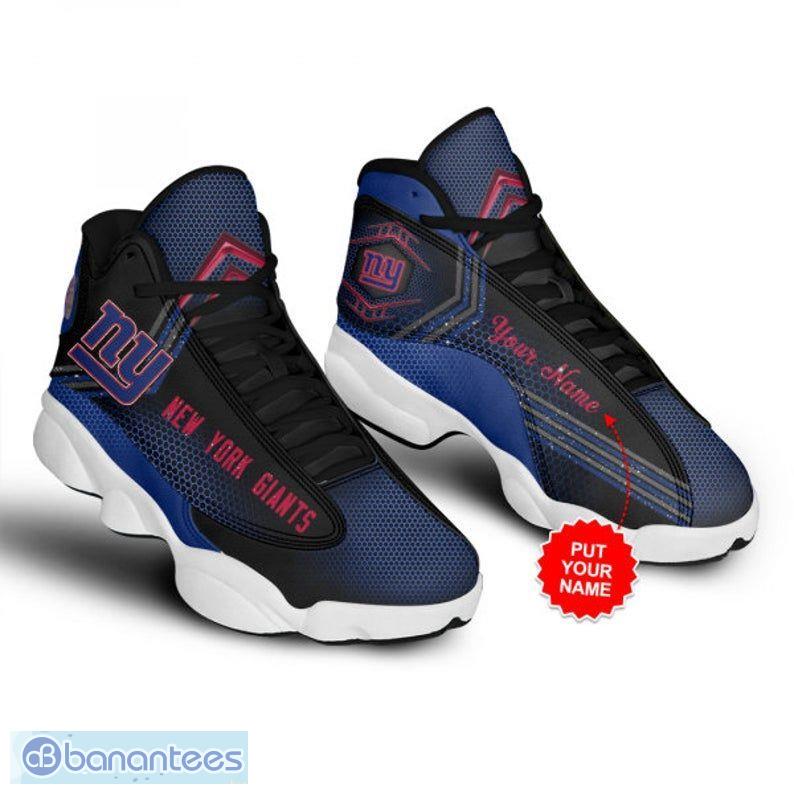 New York Giants NFL Air Jordan 4 Shoes Custom Name - Banantees