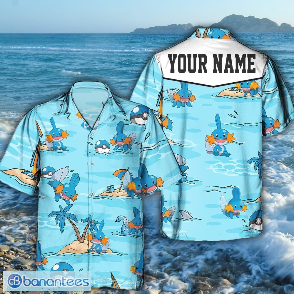Custom Name Pokemon Mudkip Hawaiian Pattern Hawaii Shirt Summer