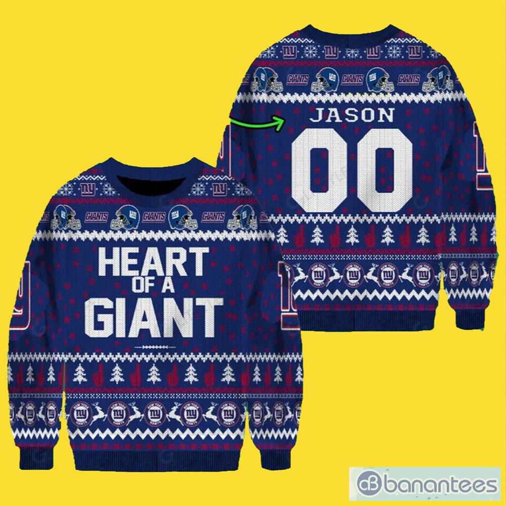 Ny Giants Nfl Personalized Name Number Ugly Christmas Sweater