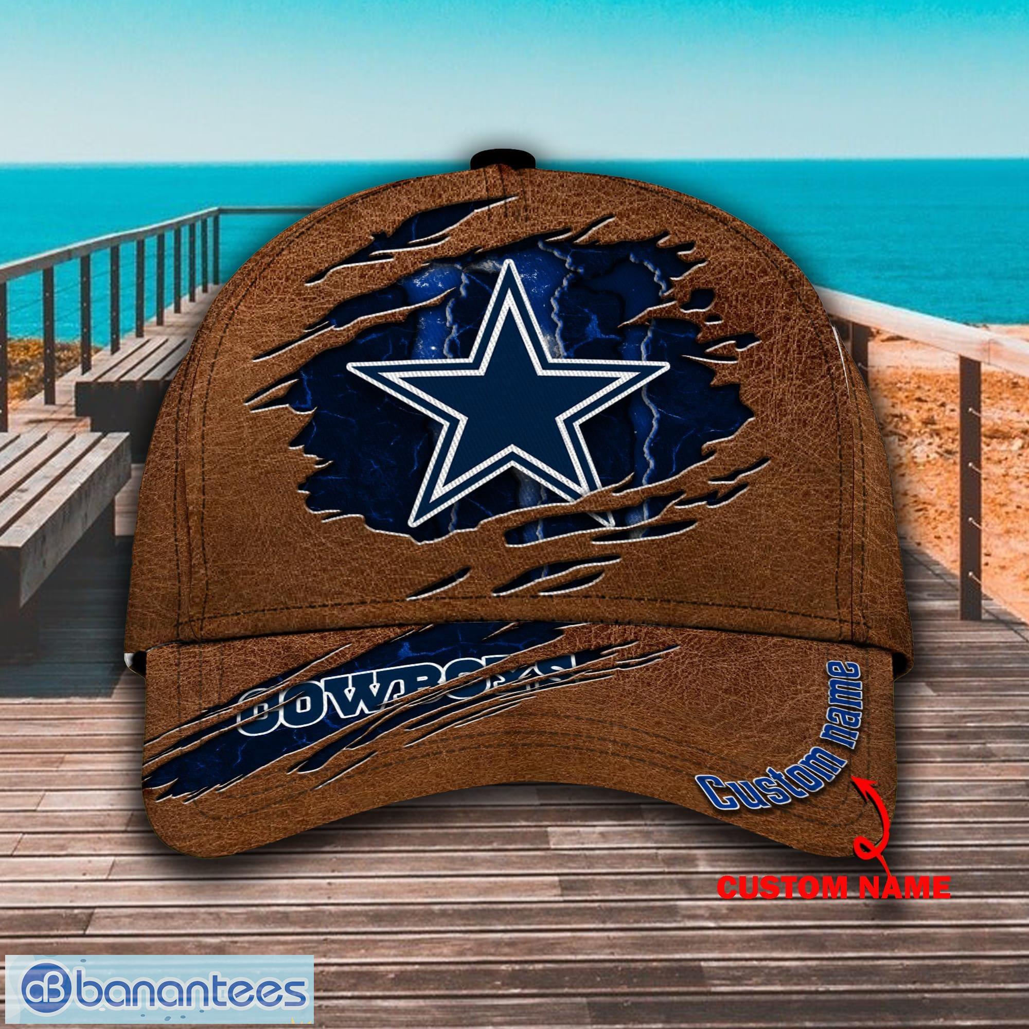 Dallas Cowboys Custom Name Classic 3D Cap NFL Lover Gift For Mens