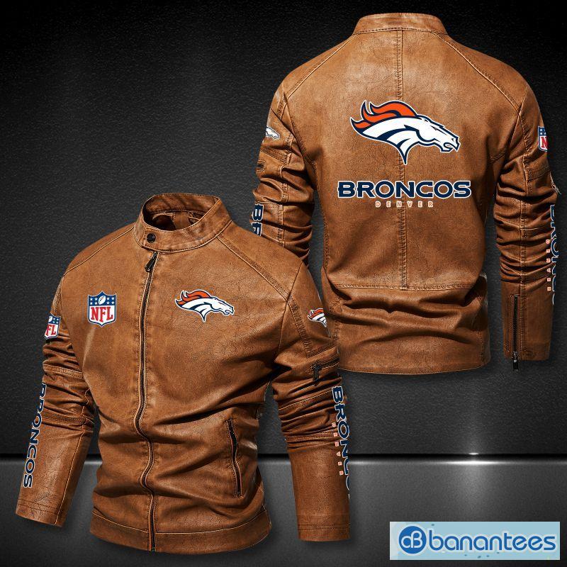 NFL Denver Broncos Leather Jacket Hat Men And Women For Fans Gift