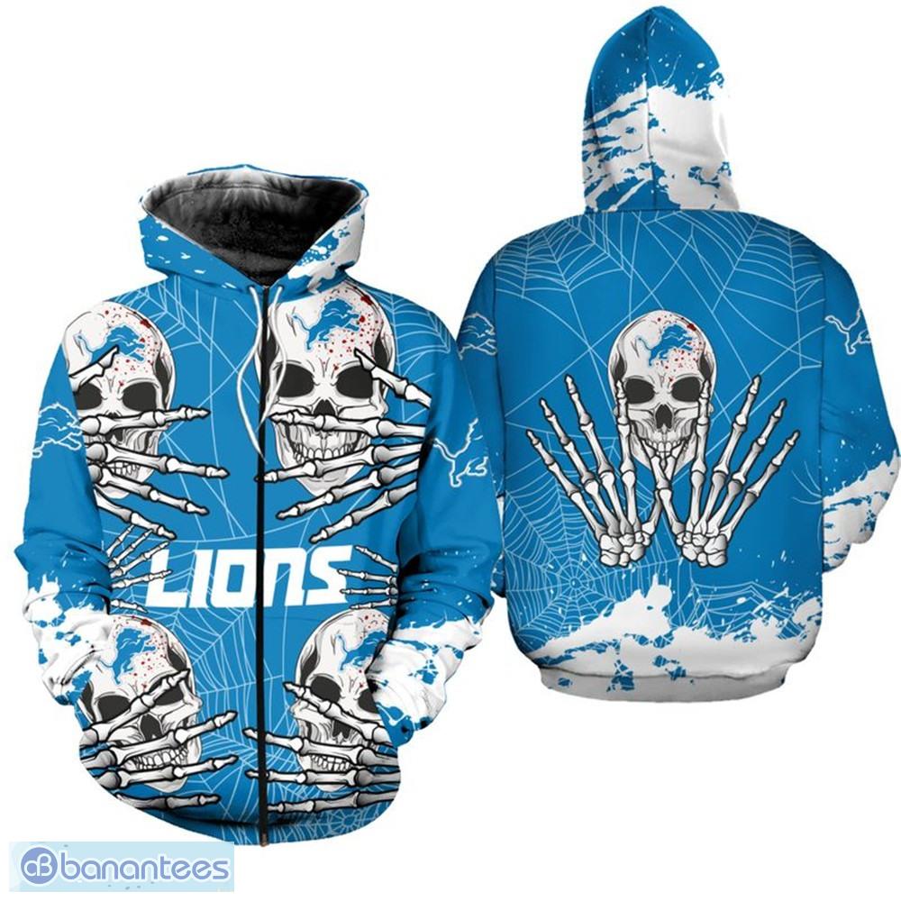 Detroit Lions Zipper Hoodie 3D One Way Shirt - Reallgraphics