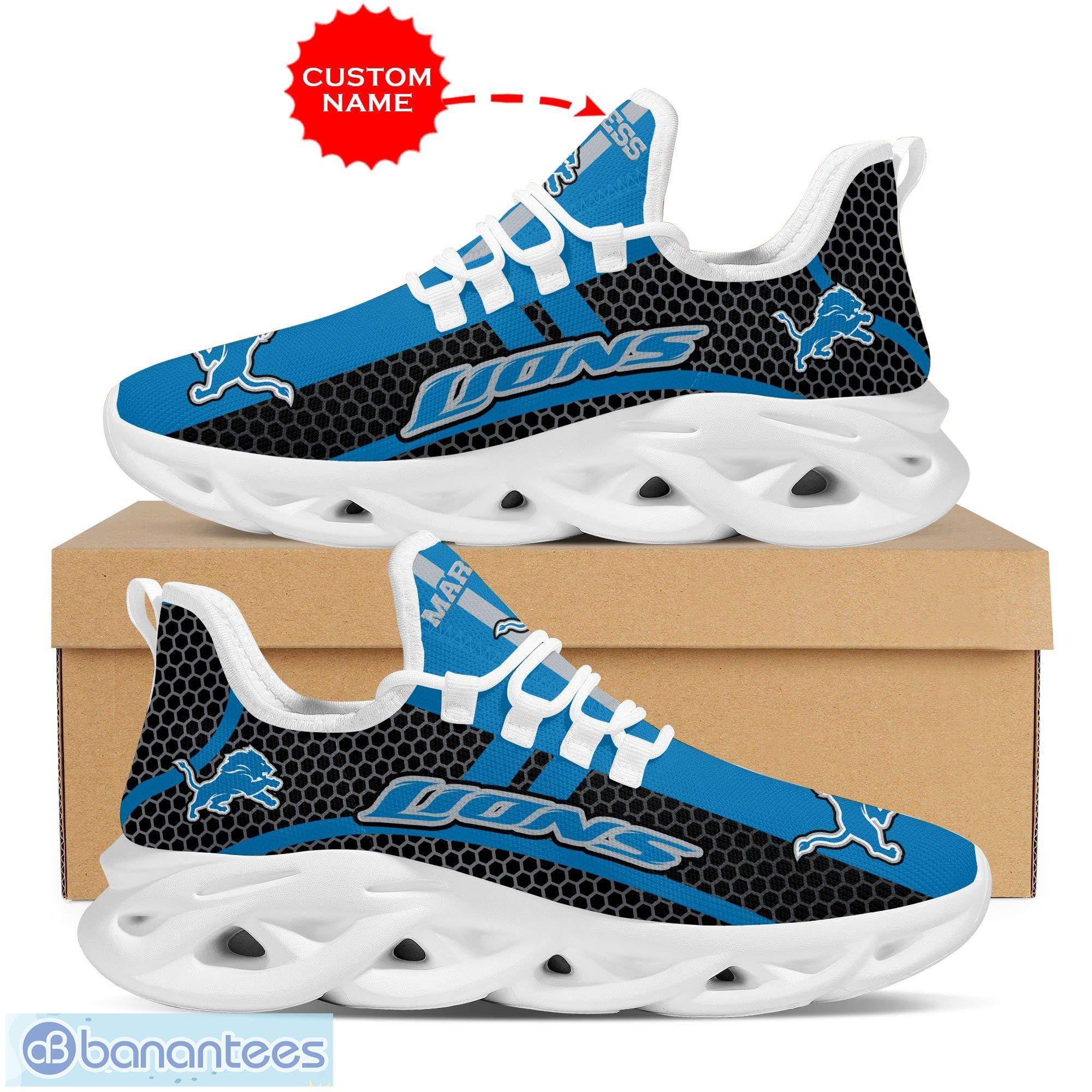 NFL Shoes Detroit Lions Running Sneakers Custom Name Max Soul Shoes -  Banantees