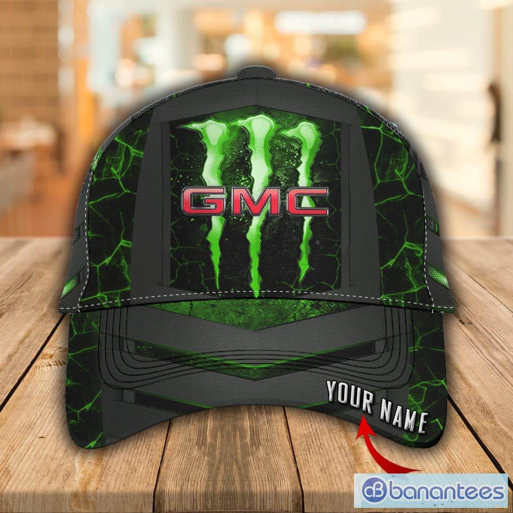 GMC Car Logo Green Monster Car Hat Cap Custom Name - Banantees